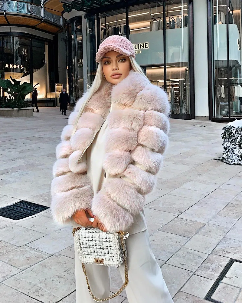 Oversize High Street Short Fur Coat Women 2020 Winter Long Sleeve Faux Fox Fur Coats Lady Warm Overcoat Cropped Jacket S-4XL