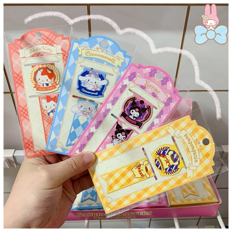 

Cartoon Cute College Style Magnetic Bookmark Anime Kittys Cat Cinnamoroll Kuromi Purin Dog Creative Cartoon Magnet Book Holder
