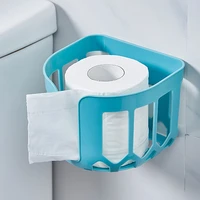 1pcs hollow out wall mounted plastic bathroom toilet paper holder bathroom accessories easy no punching