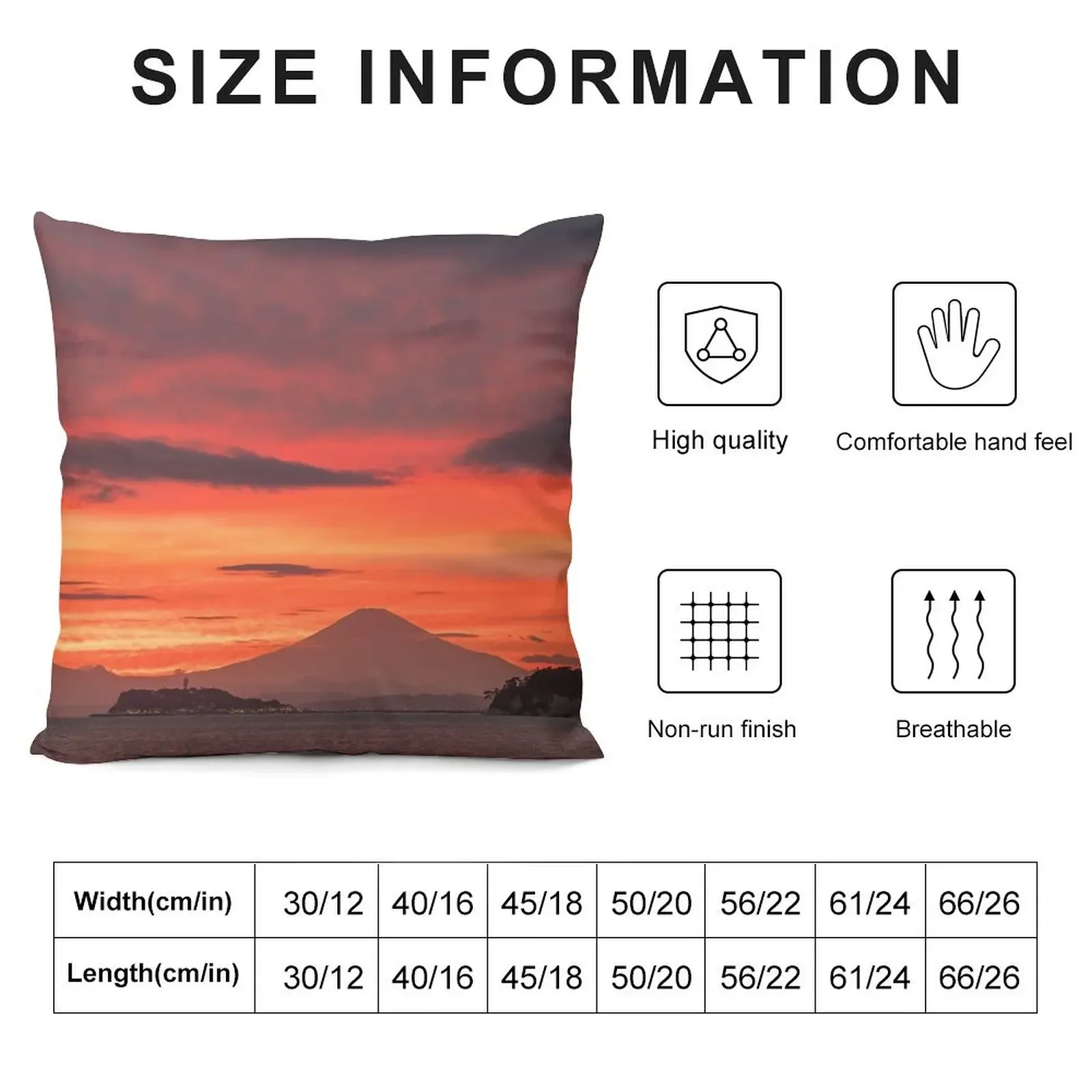 Shonan Blaze - Закат с горой Фудзи и Энсима Декоративная подушка Детская