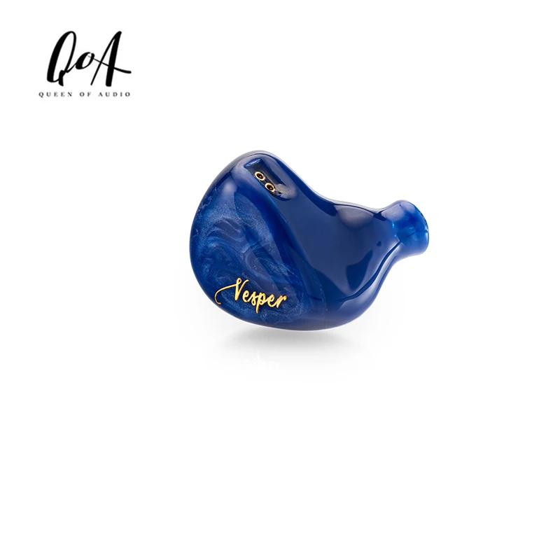 

QOA Vesper 2 HIFI проводные наушники 1DD + 1BA гибридные IEMS DJ бас Музыка наушники с заменяемым 0,78 2-контактным аудиокабелем резиновые наушники