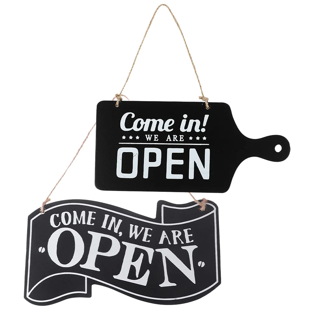 

2pcs Closed Sign Shop Door Sign Signs For Business Store Business Hours Sign Open And Closed Signs For Business Closed Sign