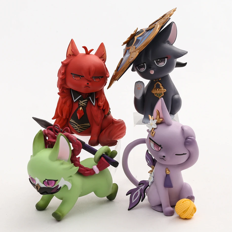 

Genshin Impact Meow Keqing Diluc Ragnvindr Wanderer Kuki Shinobu Figure Toy Figuras Deco Ornaments Collection Model
