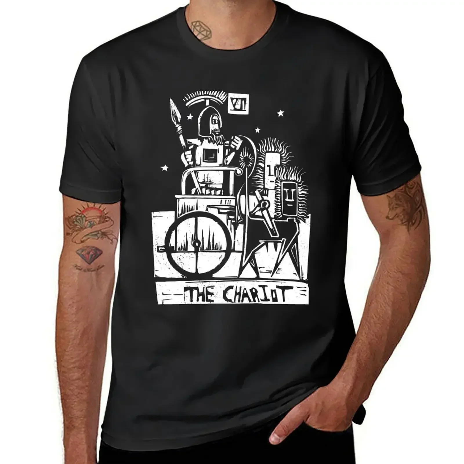 Колесница - карты Таро футболка Major Arcana летний топ мужская одежда большого