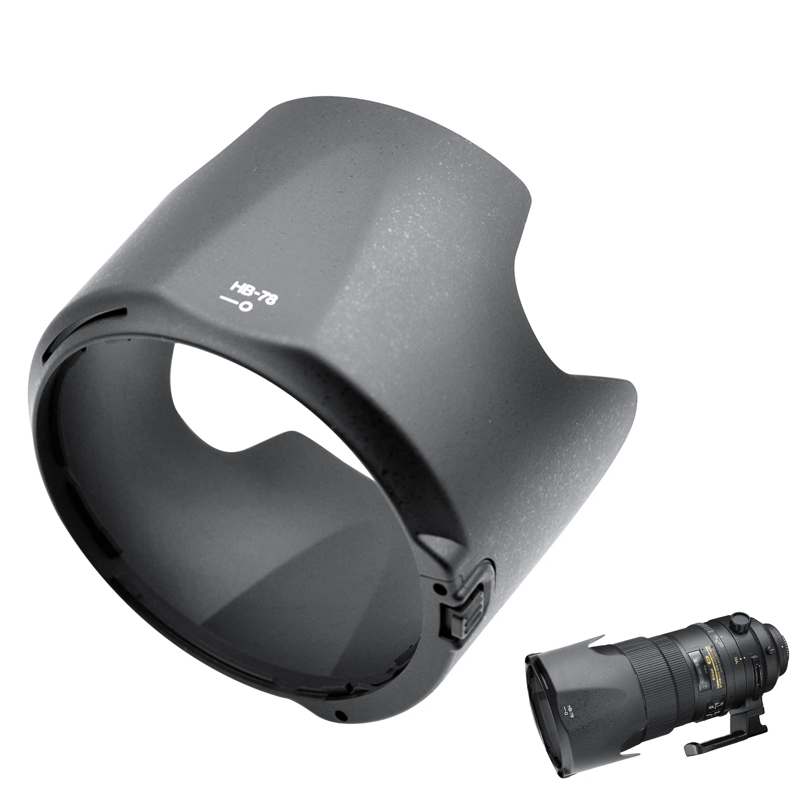 

78mm Tulip Flower Lens Shade Replacement Camera Hood HB-78 Rubber Lens Hood AF-S 70-200mm F/2.8E FL ED VR Lens Hood Lens Hood