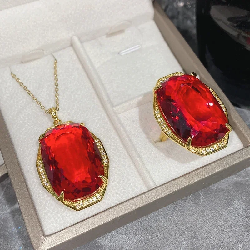 Высокое качество роскошное кольцо MDLFES Moissan Diamond Style большой телесный камень 20*30 мм