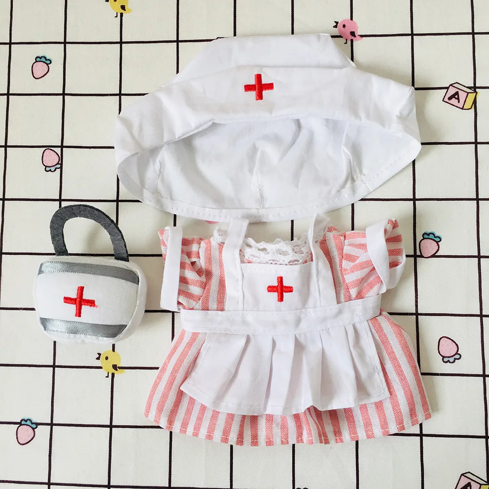 Doll Clothes for 20cm Idol Dolls Baby Doll Lovely Outfit Skirt Stuffed Cotton Toy for Korea Star Kpop EXO Dolls Accessories