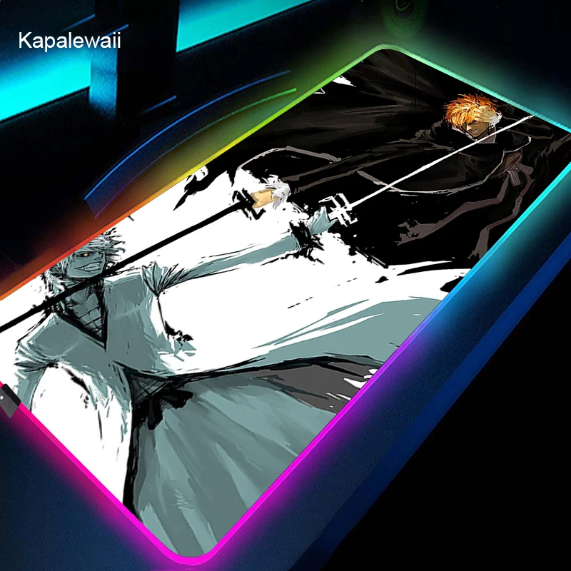 

Bleach Animation RGB 900*400 Rubber Gaming Mouse Pad LED Laptop Keyboard Mat Anti-slip Best Choice CSGO Mousepad Table Mat XXl