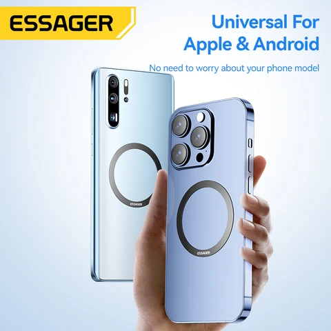 Essager 2 шт. магнитное металлическое кольцо для телефонов Magsafe iPhone 15 14 13 12Pro Android, наклейки, кольца для беспроводного зарядного устройства, подставка