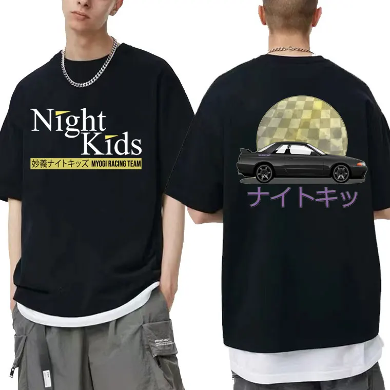 

Japanese Anime Drift AE86 Initial D T-shirt Short Sleeve Manga R34 Skyline GTR JDM Tees Men Vintage Tshirt Man Oversized T Shirt