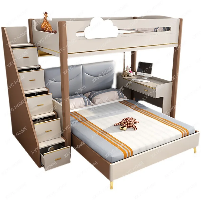 

Bunk Bed Staggered Upper and Lower Bed Height-Adjustable Bed Bunk Bed Combined Bed Dislocation Type