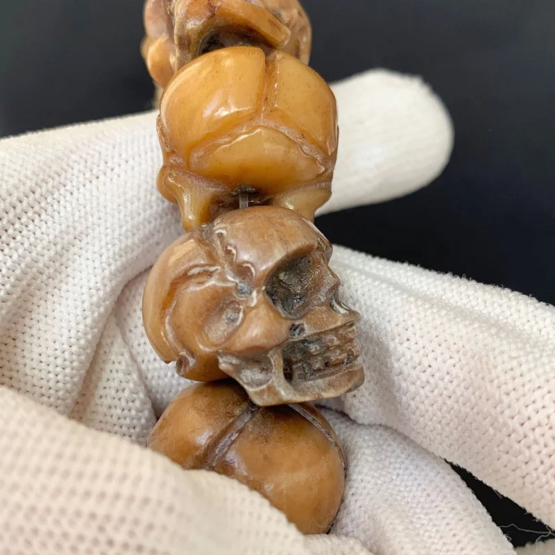 Старый рог оленя ручная работа труп туолин Будда бусины Xizang Linggu Wen браслет с