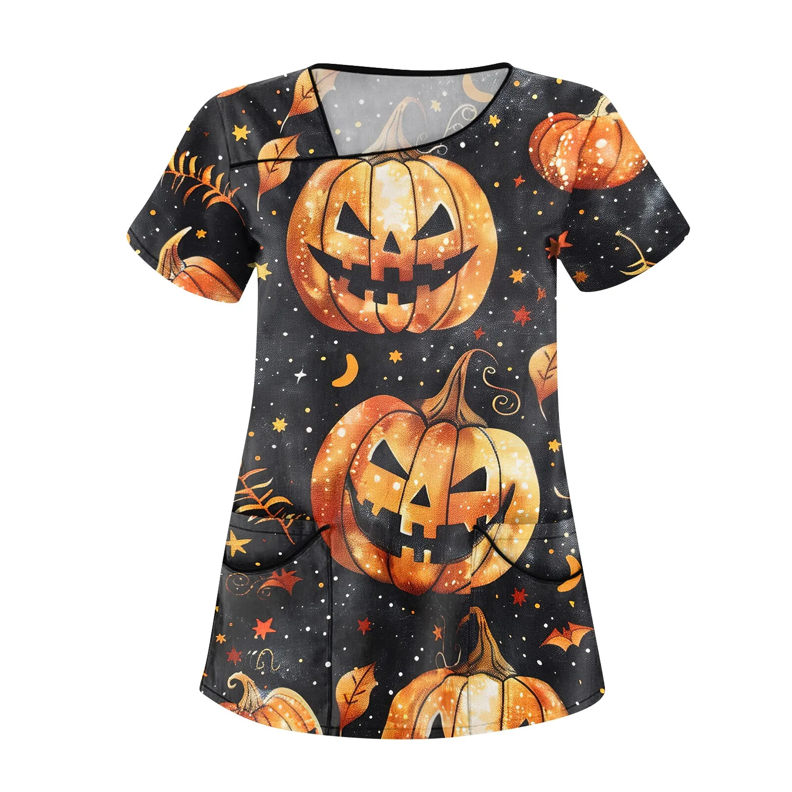 Женская Униформа Медсестры На Хэллоуин Топ С Короткими Рукавами И V-образным