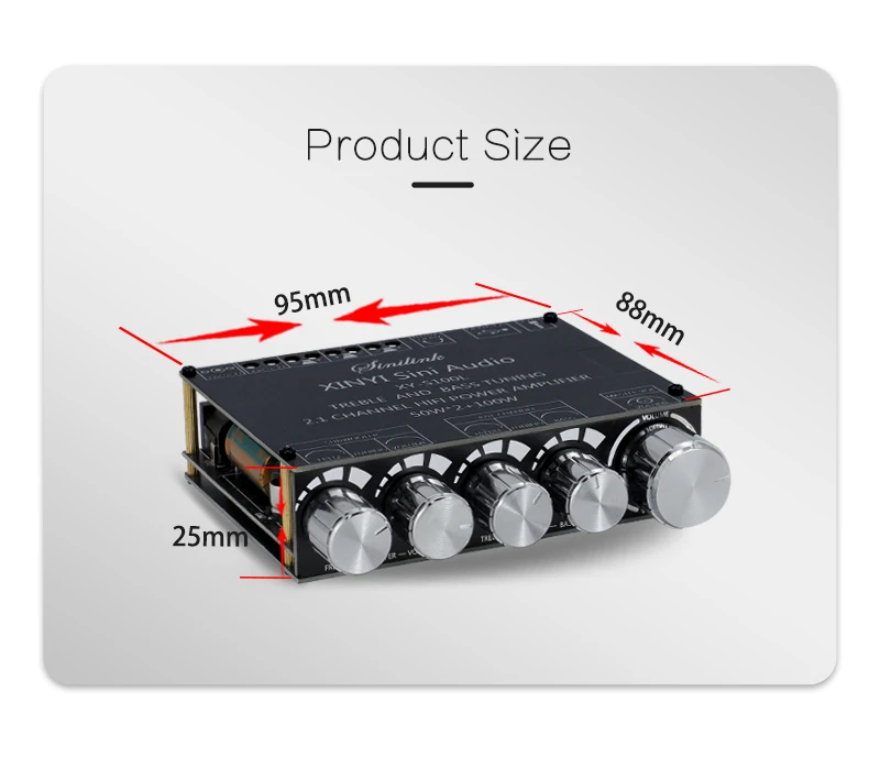 

S100L Bluetooth 5,0 2,1 канальный мощный аудио стерео усилитель сабвуфера плата 50 Вт x2 + 100 Вт усилитель для настройки высоких басов и заметок