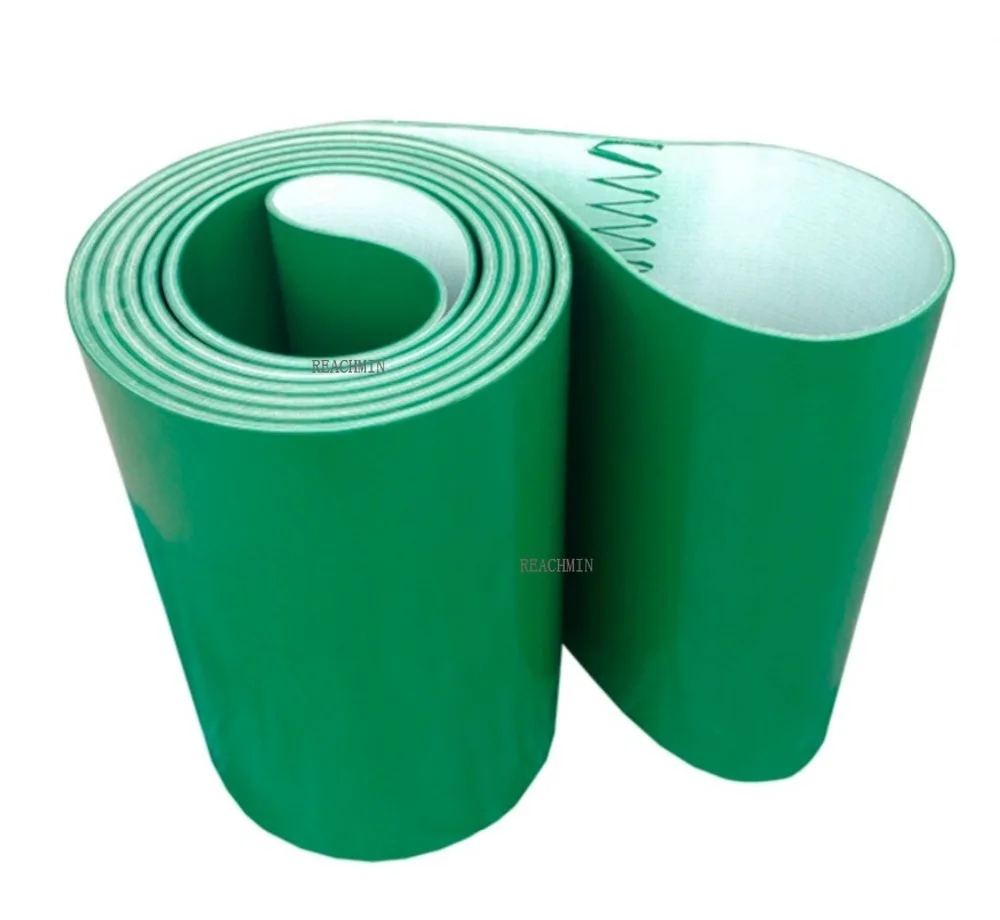 Perímetro: 2000mm, ancho: 100mm, grosor: 3mm, cinta transportadora de línea de transmisión Industrial verde, cinta de PVC (se puede personalizar el tamaño)