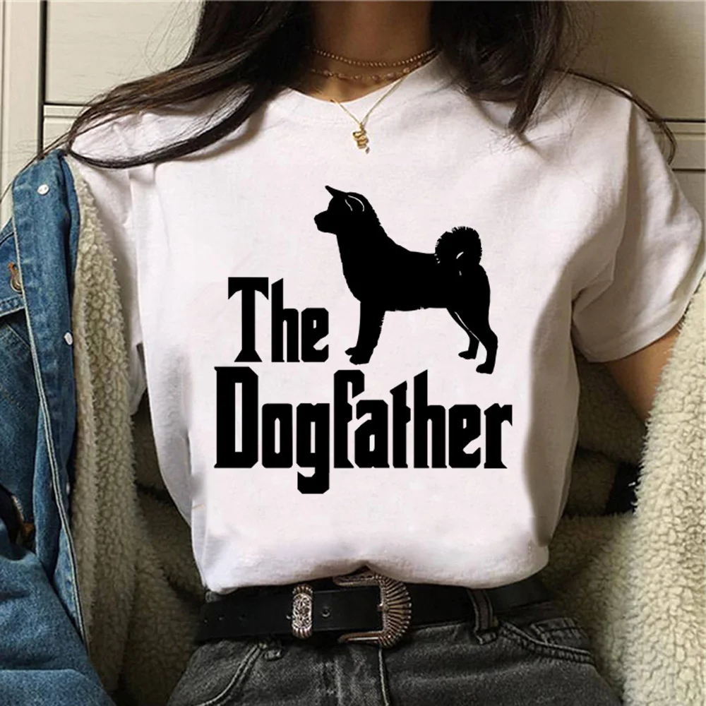 

Akita Inu t shirt women graphic anime Tee female Japanese clothing