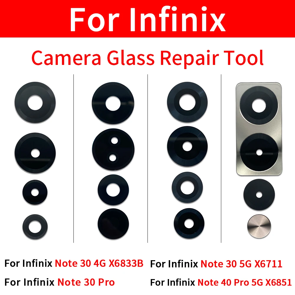 Хорошее качество стекло для камеры Infinix Note 30 4G 5G 40 Pro X6833B X6832 X6851 задняя камера