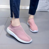fashion women vulcanized shoes high quality women sneakers slip on flats shoes plus size walking flat breathable casual shoe