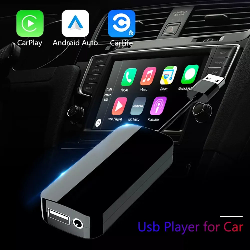 

CarPlay /Android Auto USB Dongle with Mic Input for Android Car Navigation Multimedia Player Smart Mirrolink Car play