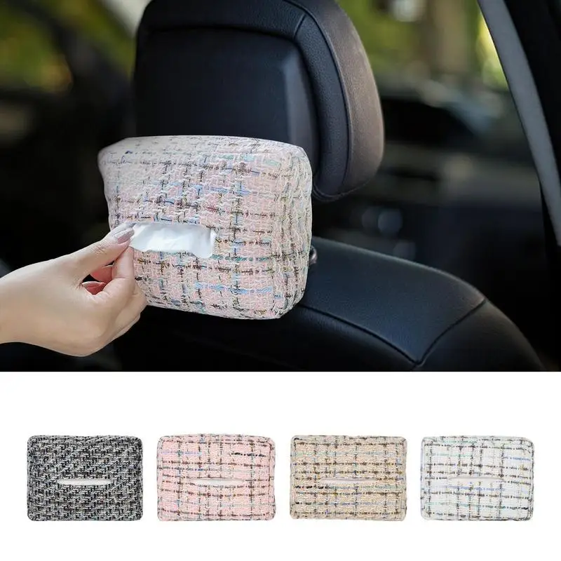 

Car Tissue Holder Tissue Box PU Leather Auto Sun Visor Hanging Holder Auto Napkin Holder Suspending Stylish Appearance Holder