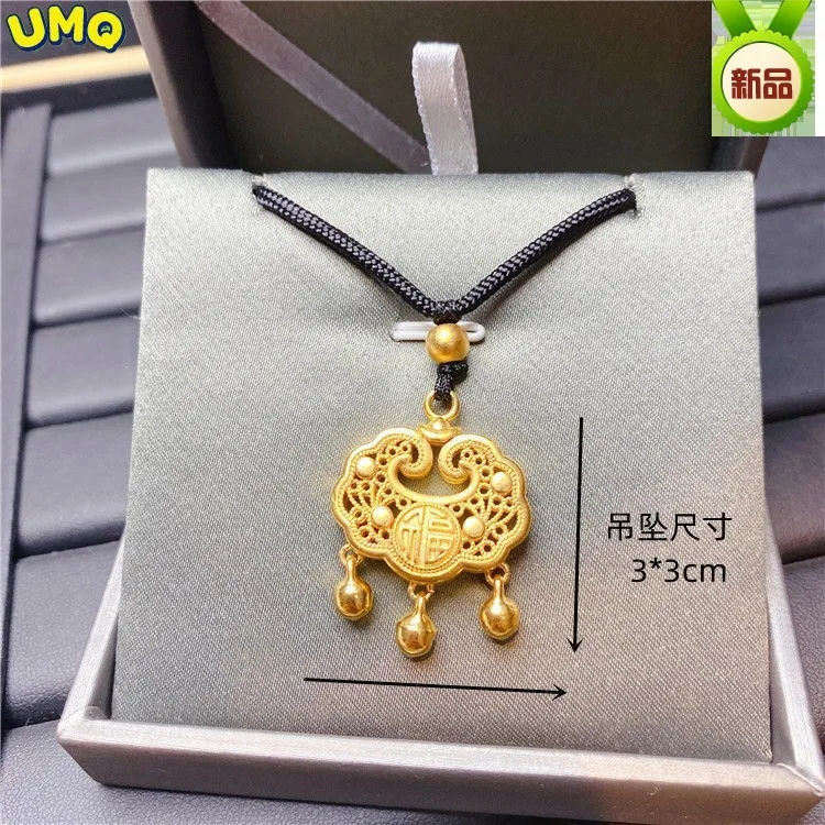 

Ажурное ожерелье Fortune Long Life Lock для взрослых и детей ювелирные изделия из 18-каратного золота