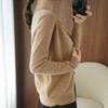2022 Spring and Autumn women Wool Cardigan Coat Women's Round Neck Top Cashmere Sweater Knitted Bottoming Shirt cropped cardigan 3