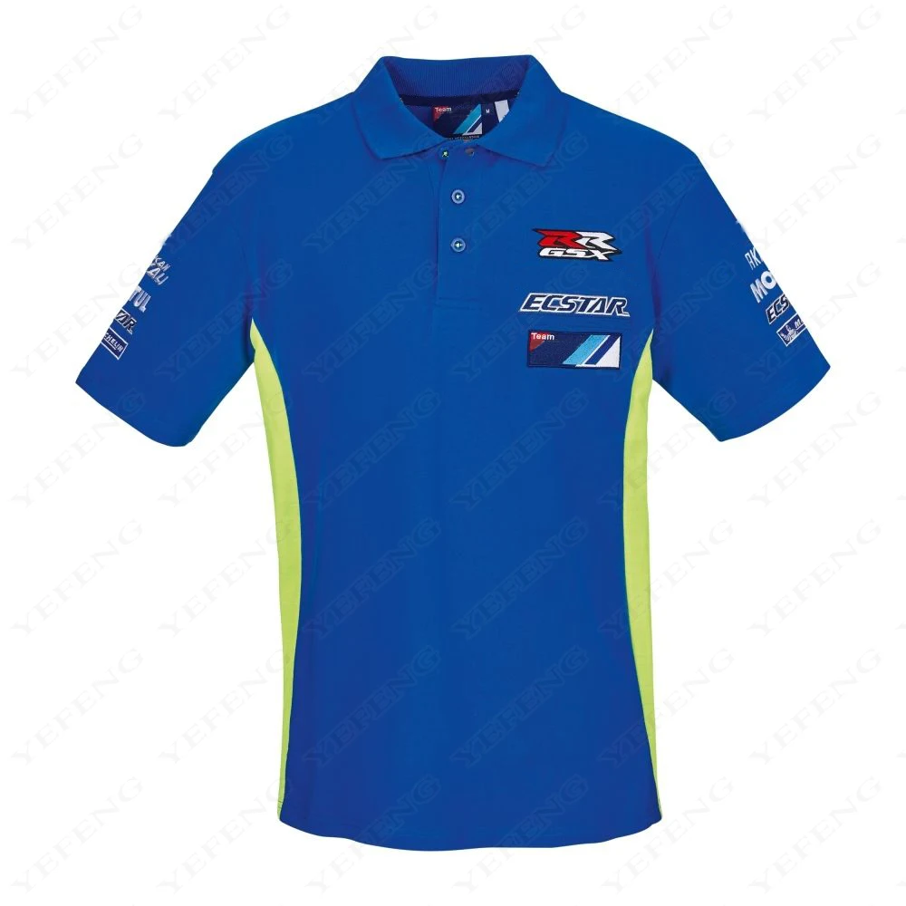 Racing Team Ecstar Mens Polo Shirt Motor RR GRX Sport Men's Race Blue Clothing Cotton T-shirt enlarge