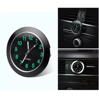 car accessories car clock luminous mini automobiles internal stick on digital watch mechanics quartz clocks auto ornament 40mm 4