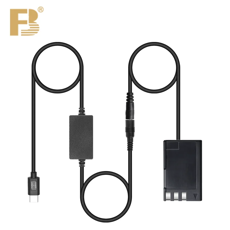 

FB USB Type C to EN EL9a Dummy Battery Adapter Power Supply USB C Cable Kit for Nikon D60 D40 D40X D3000 D5000 Cameras Monitors