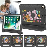 for ipad mini 12345 tablet case kids shockproof eva shell for apple ipad 2 3 4 5th 6th gen handle stand cover free stylus