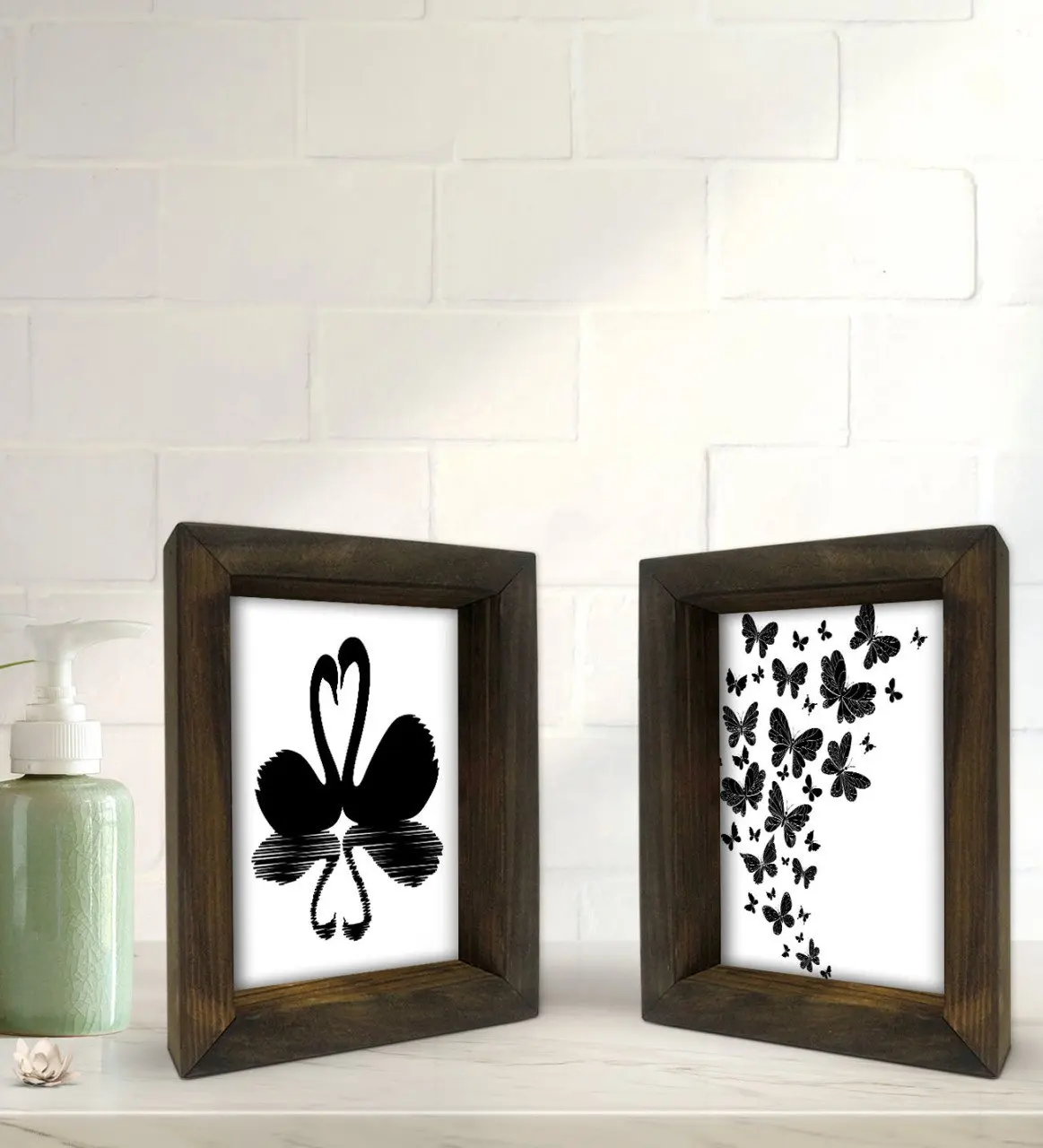 

Bk Подарочная декоративная рама из натурального массива древесины для ванной 2 'li 15x20 см-5