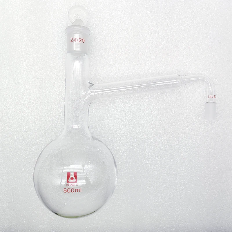 

Distillation Flask 500 mL Glass Flask Use For Use For Making Distilled Water Essential Oil Extraction Laboratory Glassware 1/PK