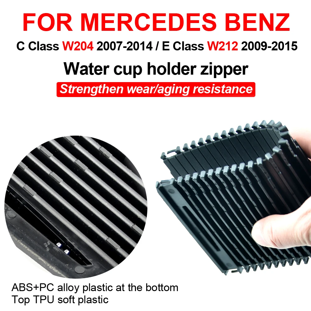 

For Mercedes Benz C-class E-class Center Console Sliding Shutters Cup Holder Roller Blind Cover W212 S212 W204 S204