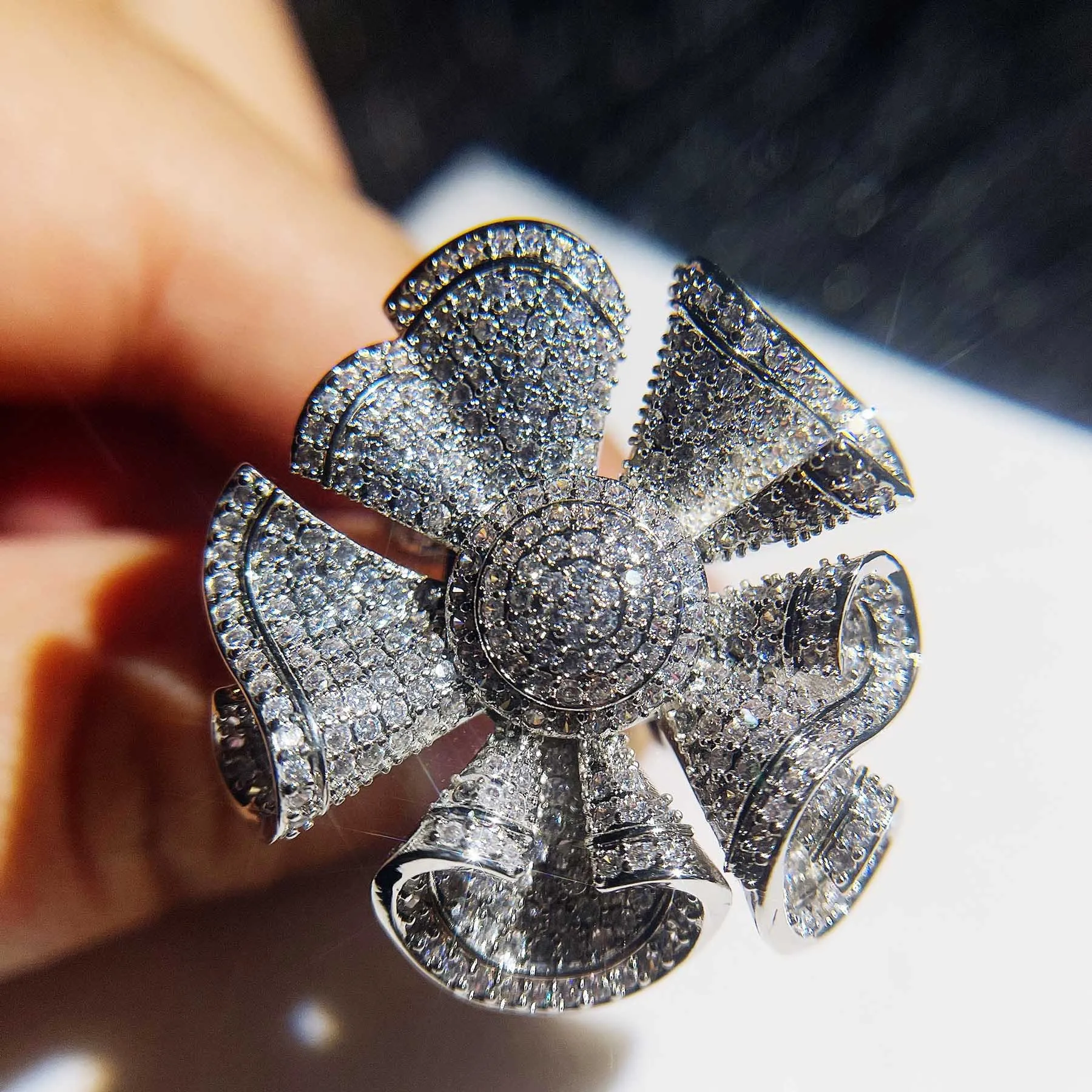 

DIWENFU Genuine 925 Sterling Silver 2 Carats Diamond Jewelry Ring for Women GDTC Anillos De Silver 925 Jewelry Diamond Anel Box