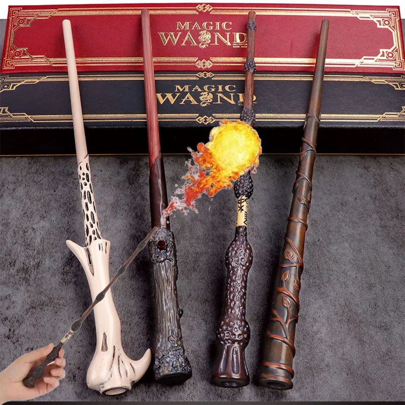 

39cm Newest Cosplay Magic Potter Fire Wand Hermione Dumbledore Sirius Snape Electronic Magical Wand Toys Gift