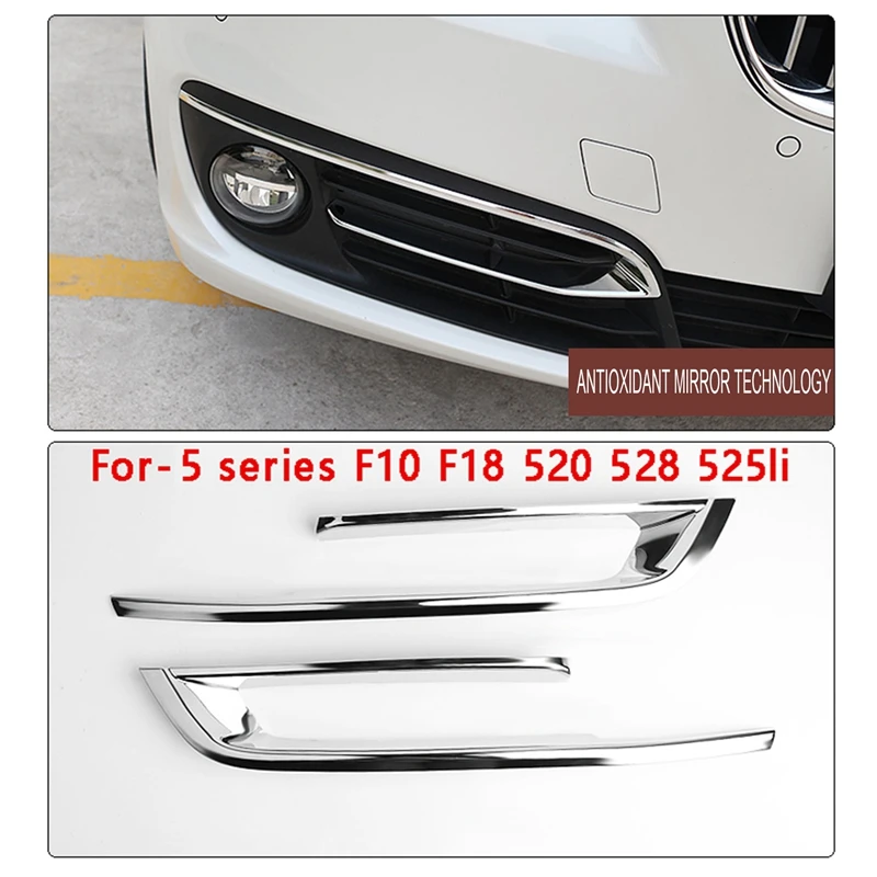 

Fog Lamp Grille Front Fog Light Trim Frame Fog Light Eyelid Eyebrow Frame Cover For-BMW 5 Series F10 F18 520 528 525Li