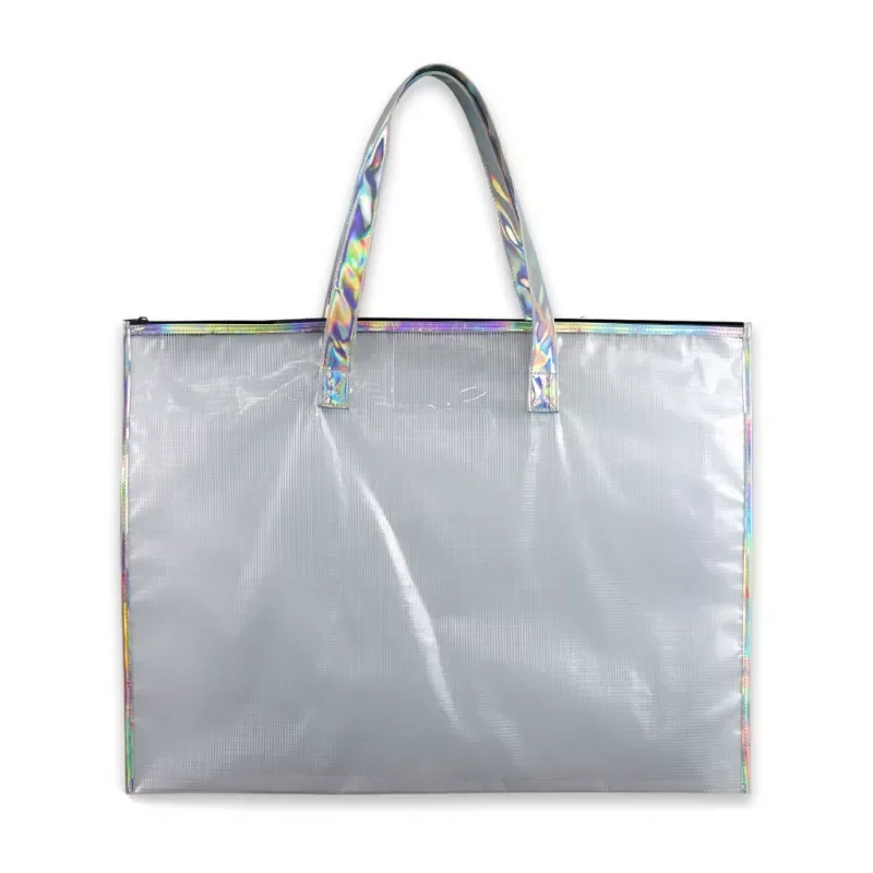 

Premium Reflective Poster Storage Bag with Index Tab Window Zippered Mesh Bag