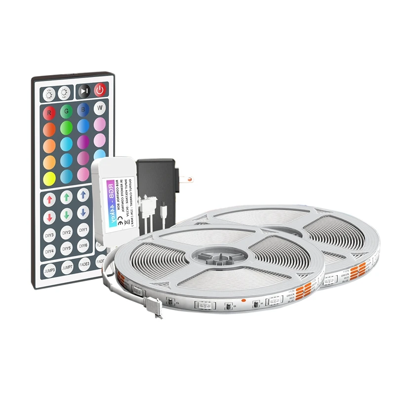 

Светодиодные лампы с изменением цвета, RGB-подсветка с синхронизацией музыки, 5050SMD, 44 кнопки дистанционного управления для семейной вечеринк...