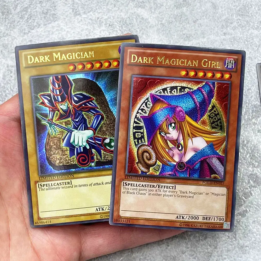 72 шт. карточка Yugioh голографическая буква в английской коллекции Dark Magician Girl Blue Eyes YU