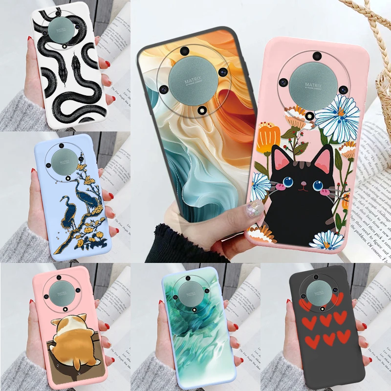 Для Honor X9a X8a X7a X6a X9b X8b X6b Magic 5 6 Lite 5G X6 X8 50 Huawei Mate 20 Pro Черный чехол для телефона с