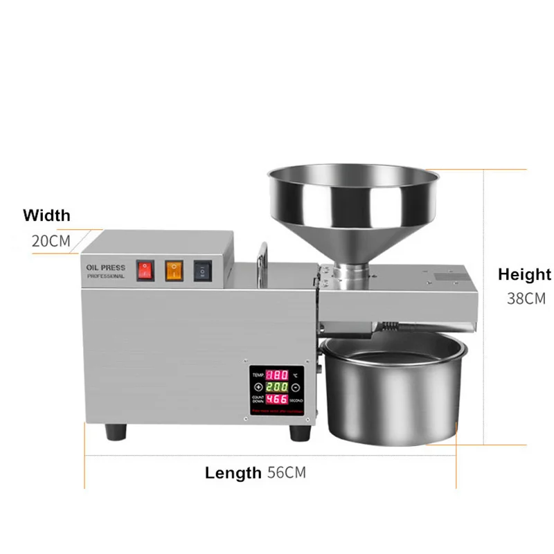 

S9S 220V/110V Automatic Stainless Steel Oil Presser Heavy Intelligent Commercial cold press oil machine Sunflower Seed Peanut