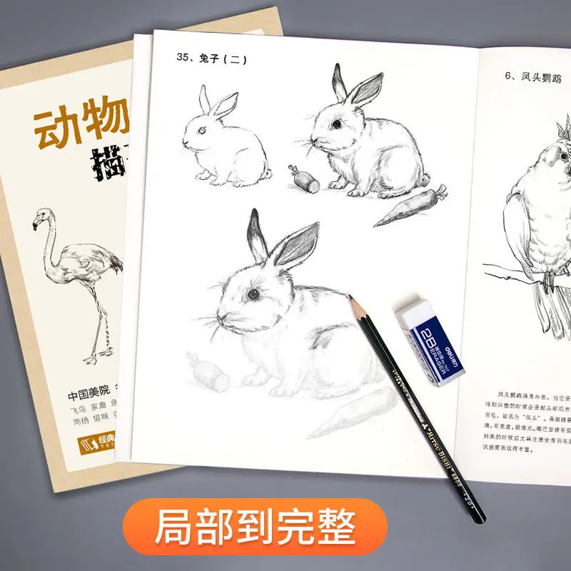 Животный эскиз книга для копирования на кальку нулевой основе живопись