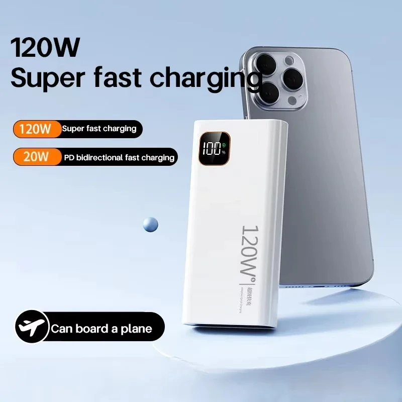 Фото VIVO 120 Вт 200000 мАч Power Bank CCC Высокая емкость Быстрая зарядка Powerbank 3C Портативное внешнее зарядное устройство для Iphone Xiaomi №3