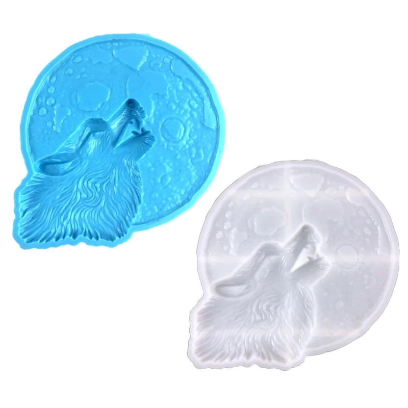 

Wall Hanging Resin Moulds Wolf Silicone Mould Semi-stereoscopic Epoxy Mold for DIY Craft Valentines Home Decoration