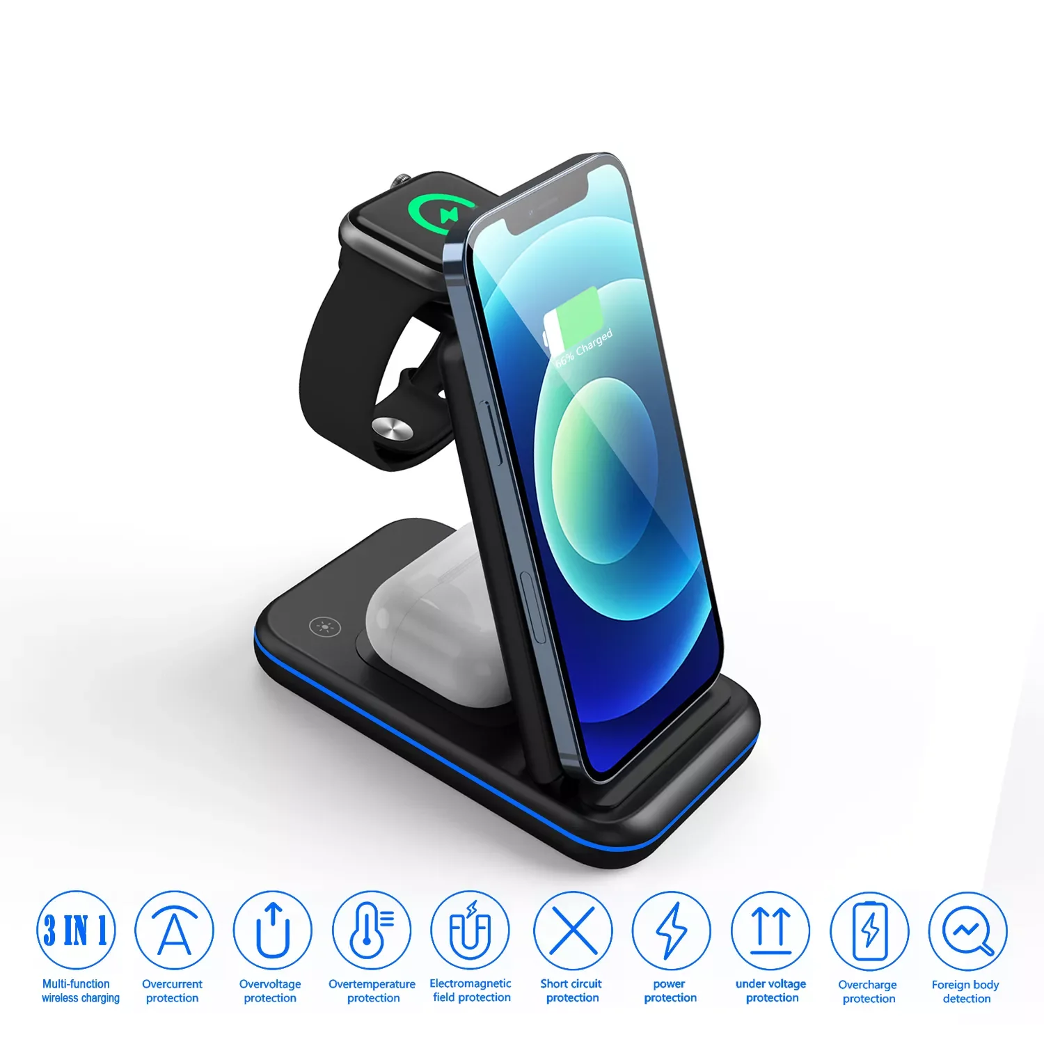 

Беспроводное зарядное устройство для iPhone 13 12 11 XS XR Apple Watch 7 6 5