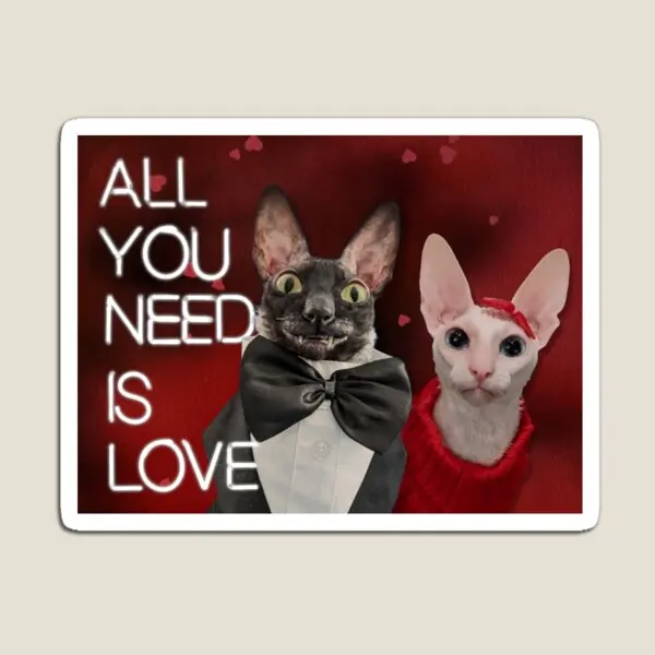 

All You Need Is Love 2023 Valentine Magnet Stickers for Fridge Organizer Cute Baby Toy Kids Decor Children Funny Refrigerator