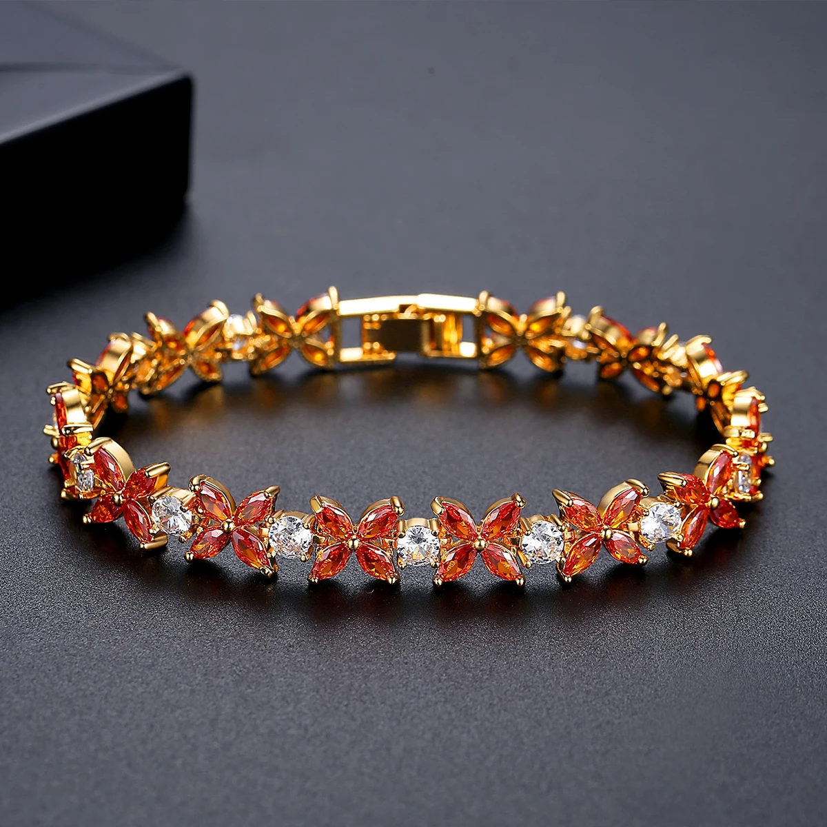 LUOTEEMI стильные браслеты с цирконами для женщин и девочек модная популярная