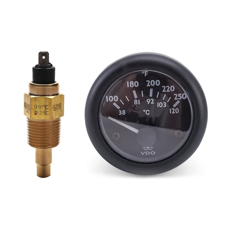 

1 Pcs Vdo 1/2 Npt 21Mm Thread Engine Oil Temperature Sensor & 1 Pcs VDO Electromagnetic Water Temperature Gauge
