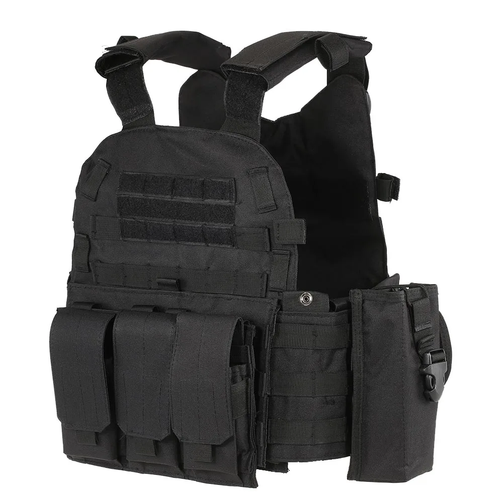 

600D Oxford Cloth Plate Carrier Tactical Vest Outdoor Protective Adjustable Hunting Vest for Airsoft Combat Accessories