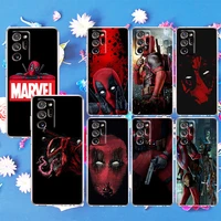 deadpool marvel avengers for samsung s21 plus s20 fe a52 a12 5g a8 a7 a6 a5 j4 j5 j6 j7 j8 2018 2017 transparent phone case